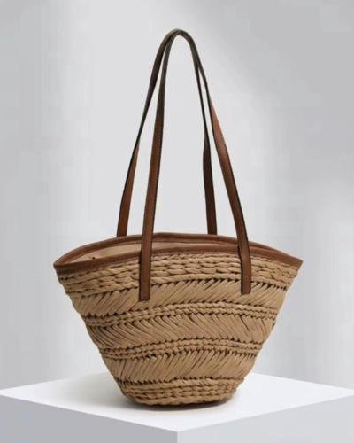 The Coastal Woven Raffia Market Tote