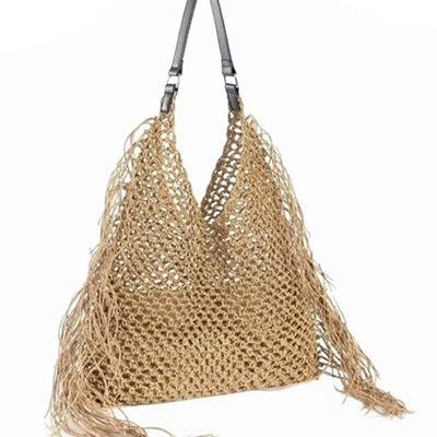 Bohemian Fringed Mesh Shoulder Bag